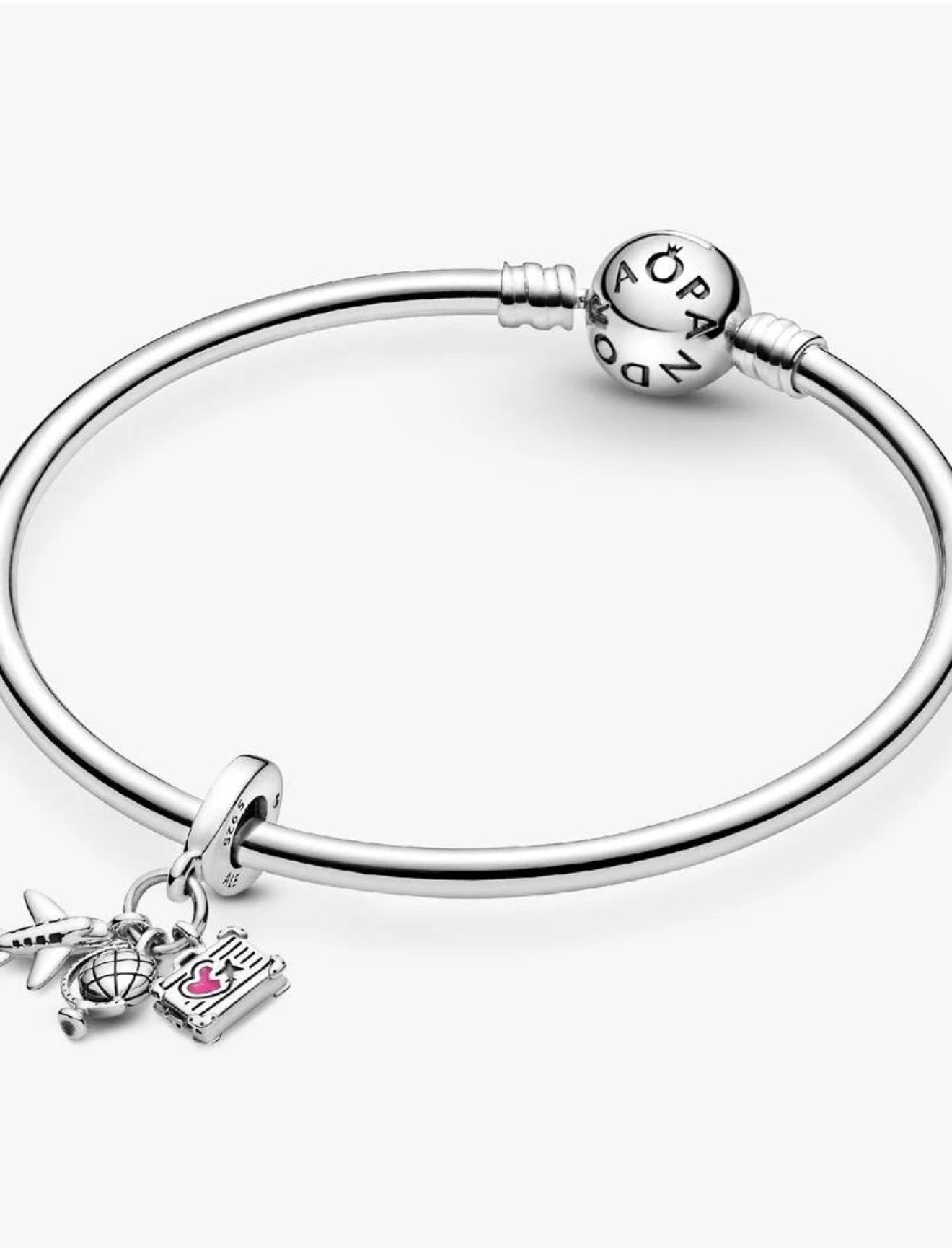 Pandora Airplane, Globe & Suitcase Dangle Charm