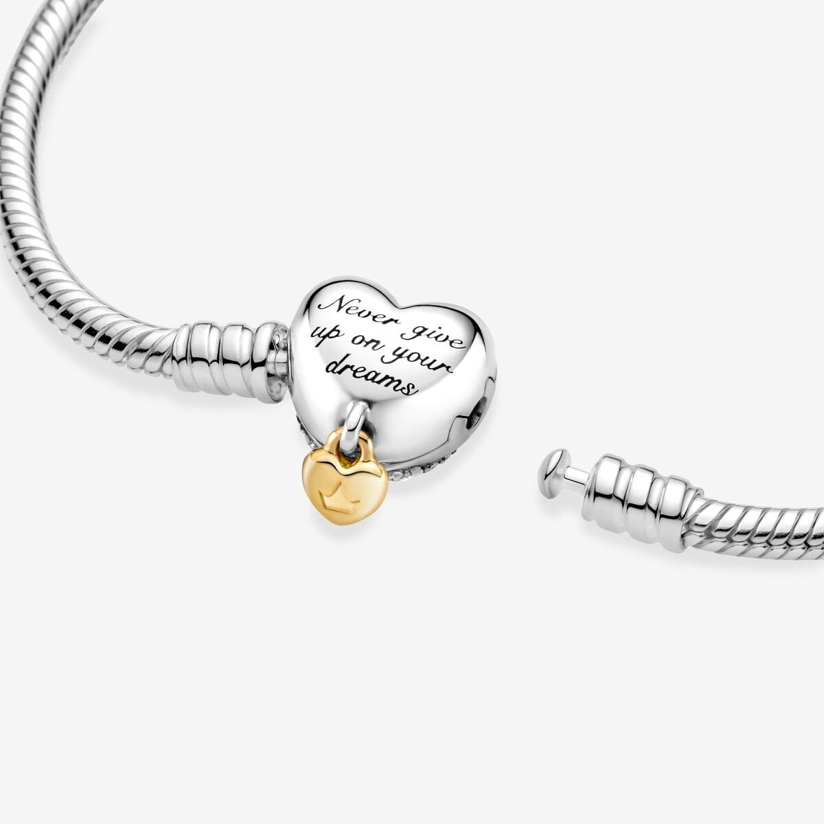 Disney Princess Pandora Moments Heart Snake Chain Bracelet