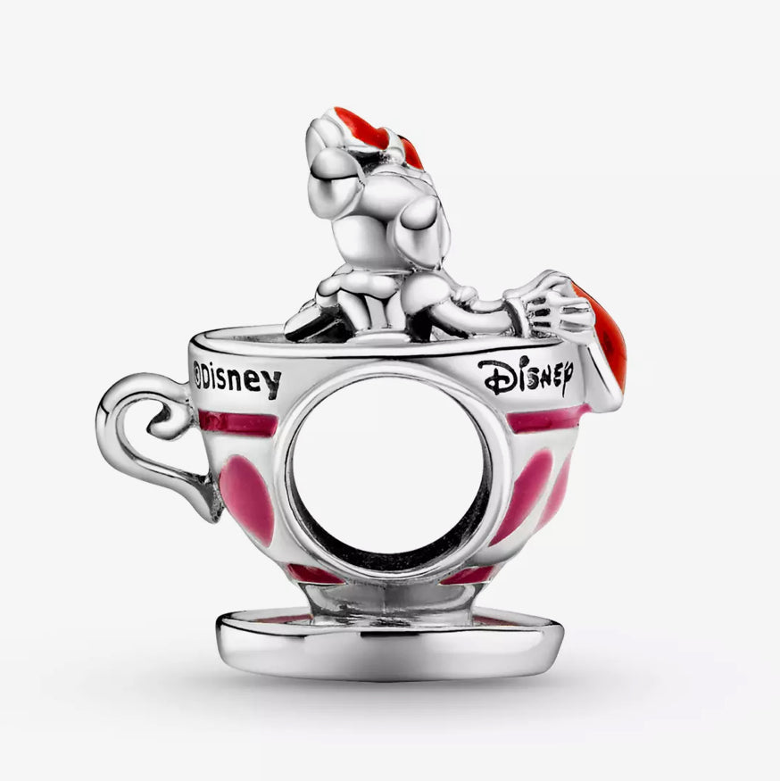 Disney x Pandora Mickey Mouse and Minnie Mouse Teacup Charm