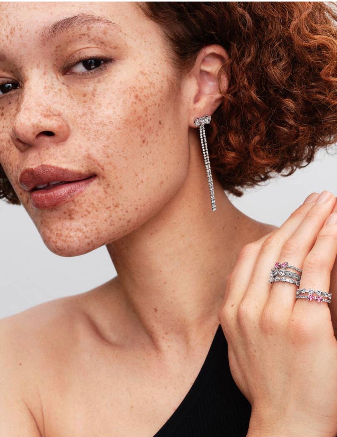 Sparkling Pink Bow Ring