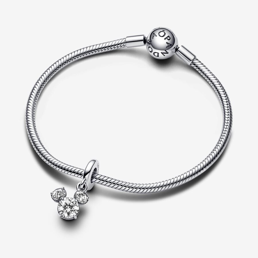 Disney x Pandora Mickey Mouse Sparkling Head Silhouette Dangle Charm
