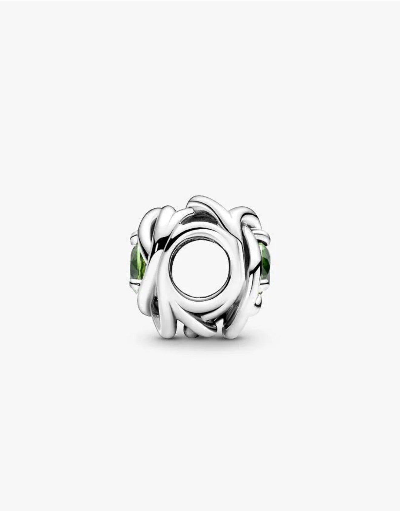 August Spring Green Eternity Circle Charm