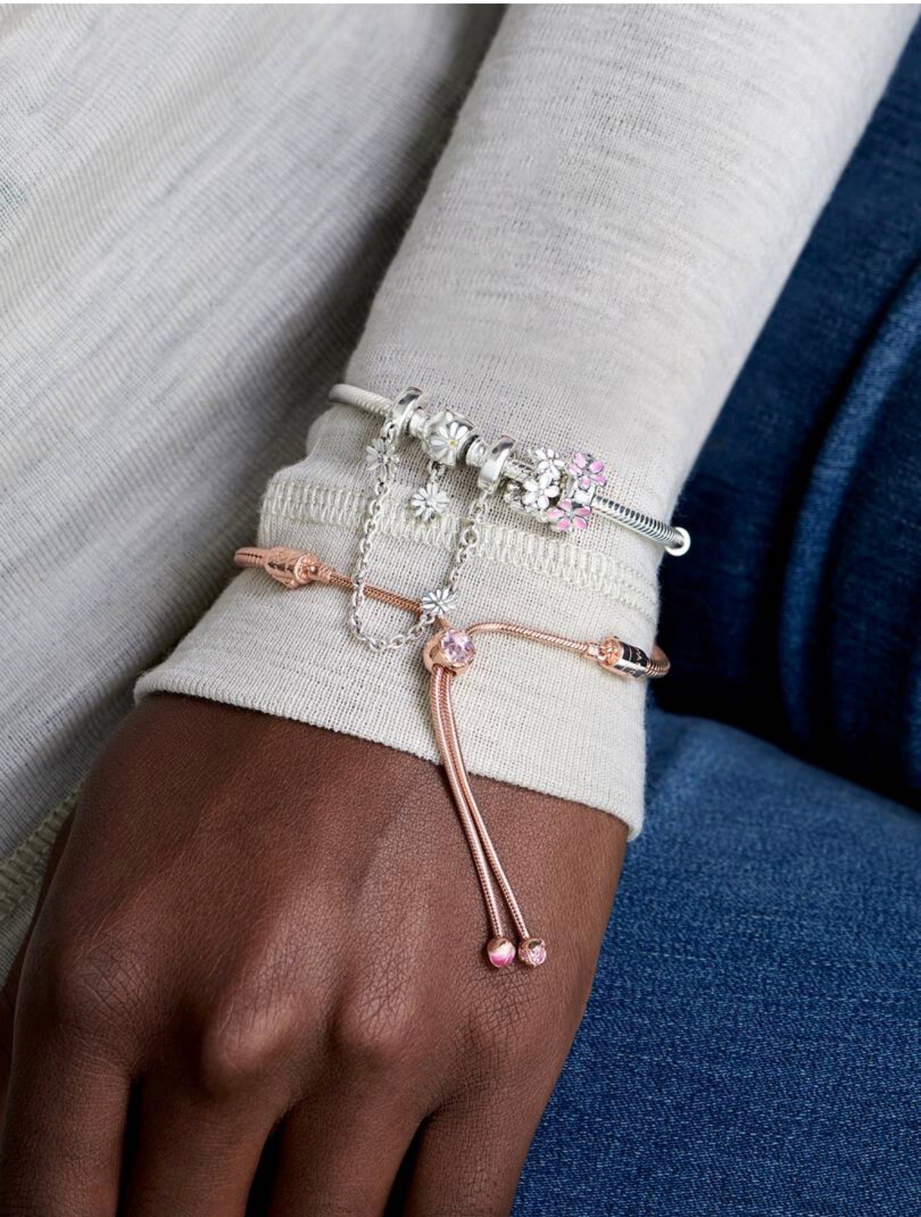 White Daisy Flower Spacer Charm