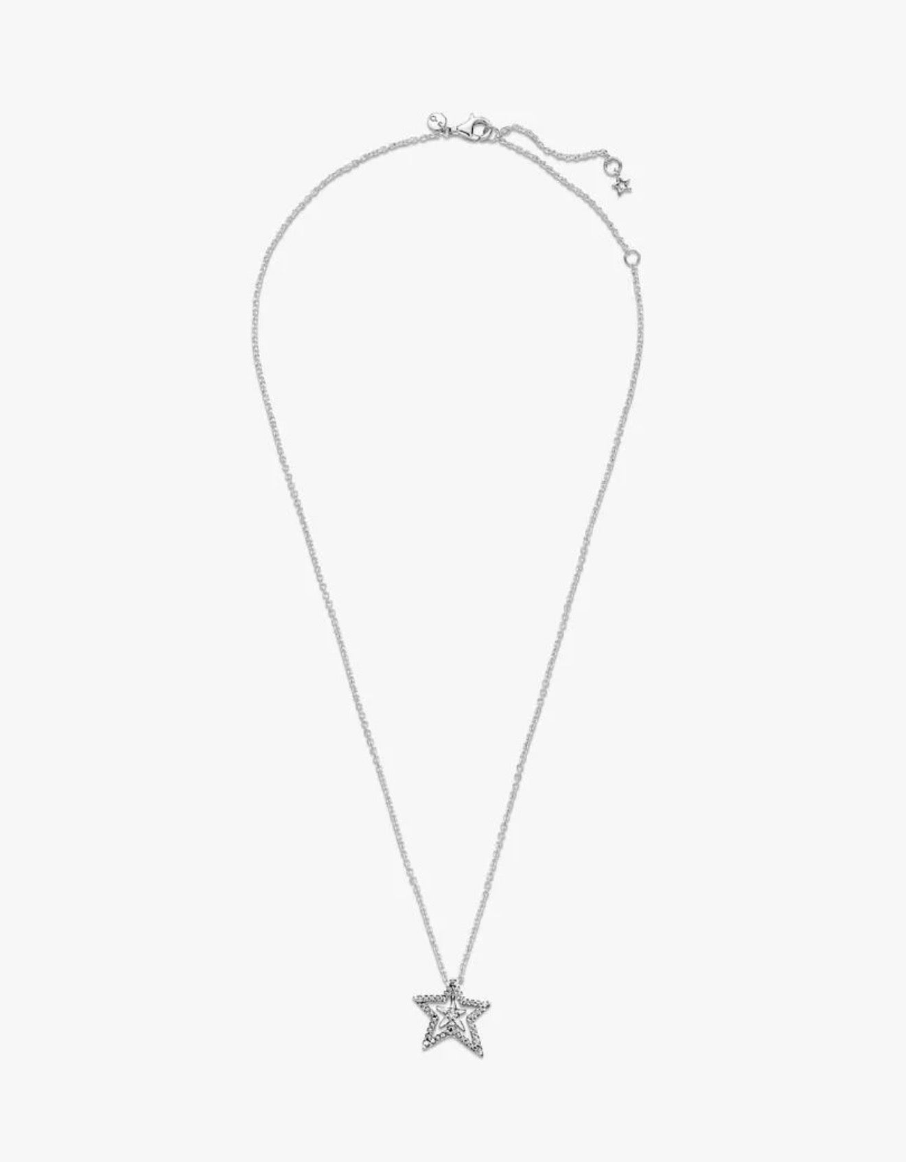 Pavé Asymmetric Star Collier Necklace