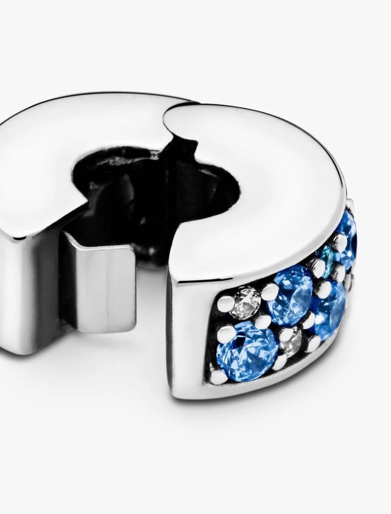 Blue Pavé Clip Charm