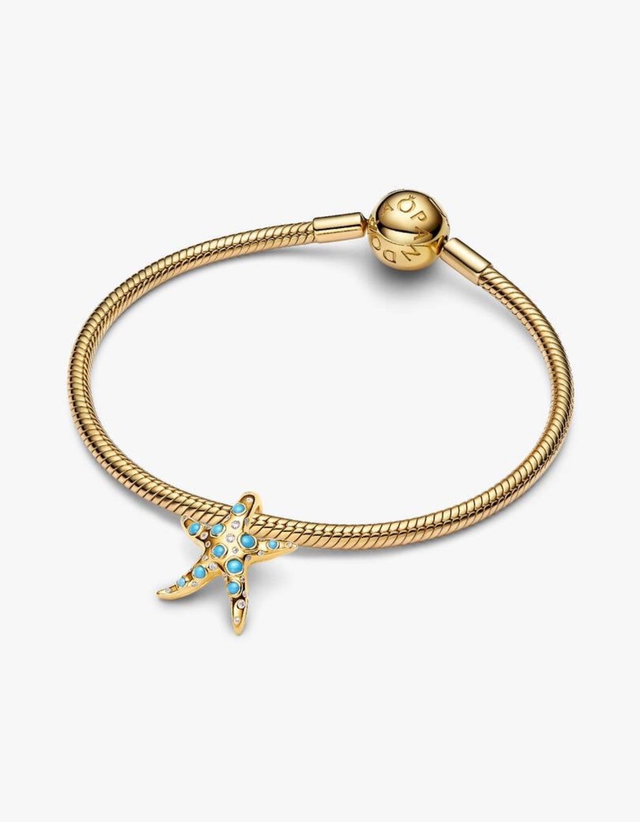 Sparkling Blue Starfish Dangle Charm