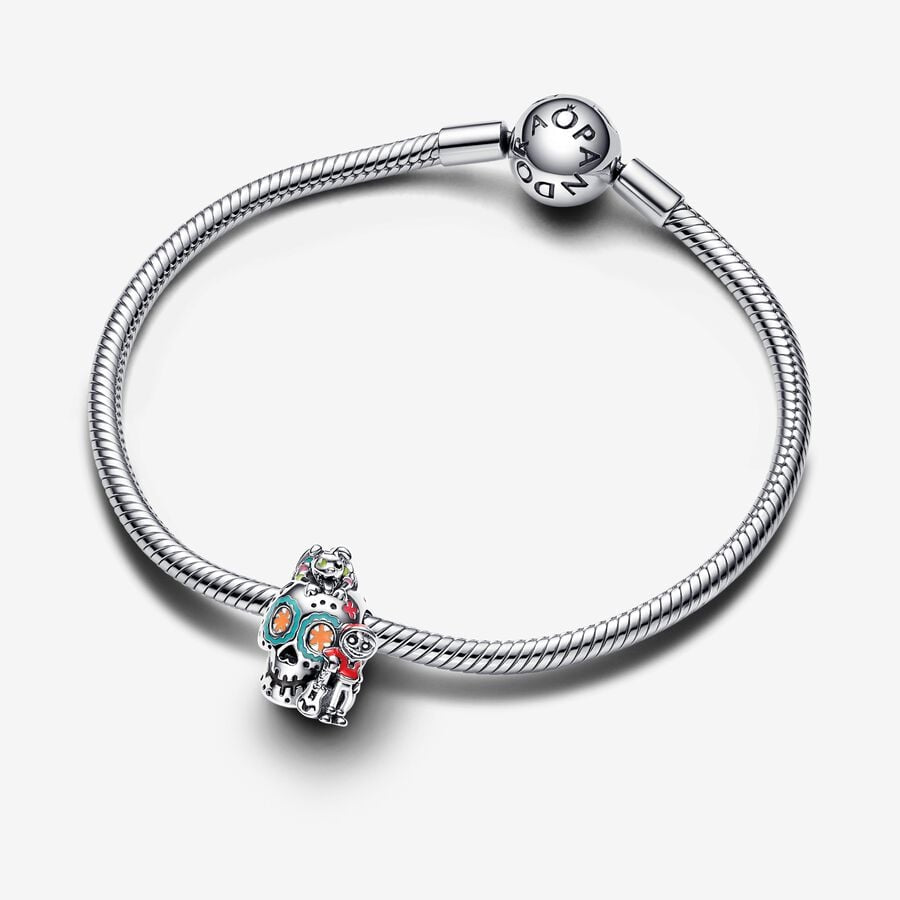 Disney x Pandora Pixar Coco Miguel & Dante Skull Glow-in-the-dark Charm