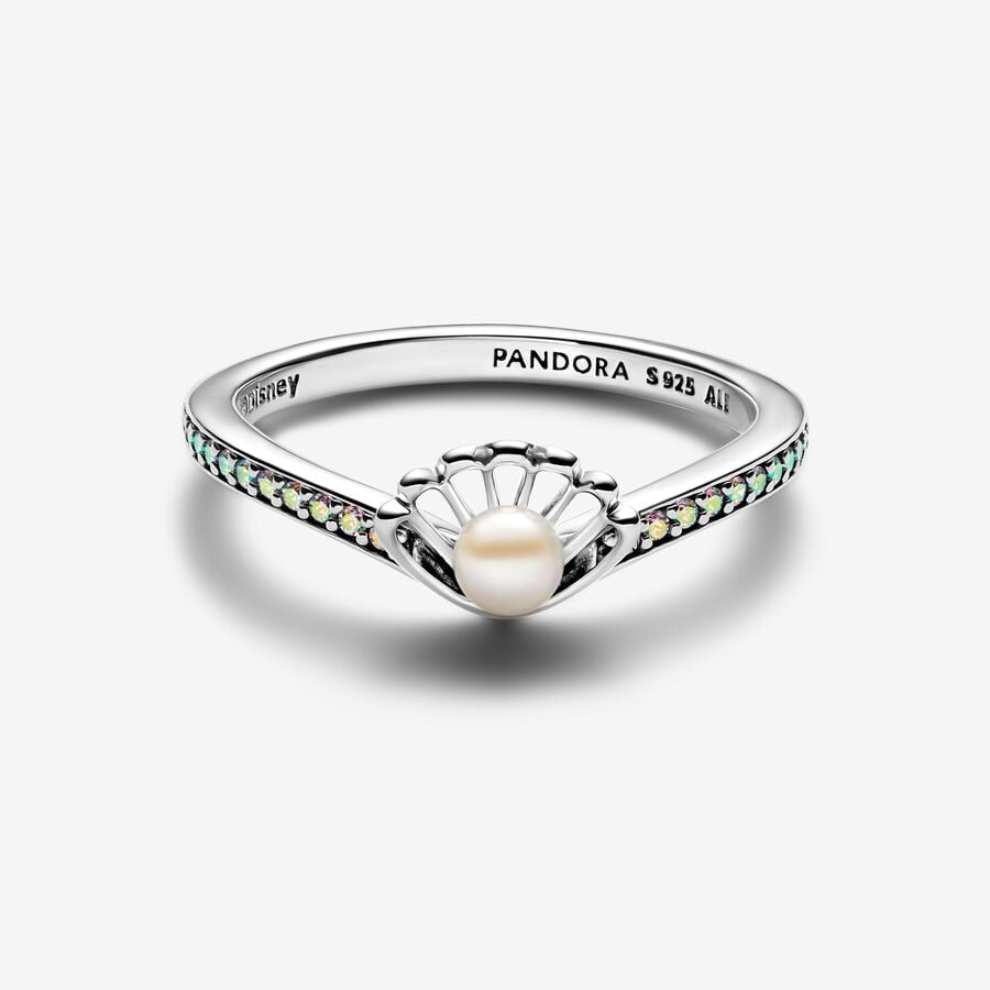 Disney x Pandora Princess Ariel Shell Treated Freshwater Cultured Pearl Ring