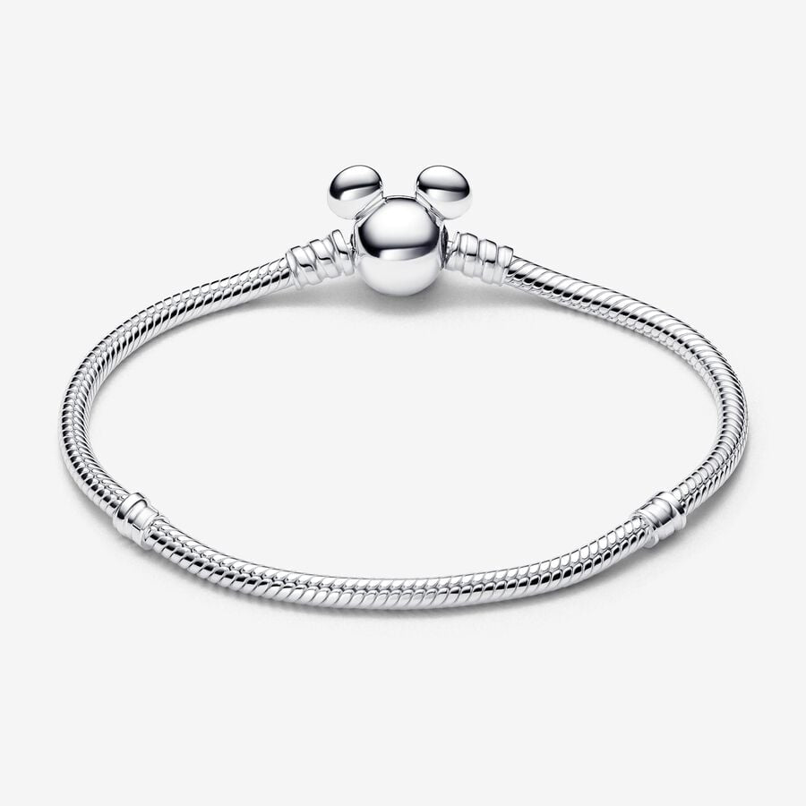 Disney x Pandora Mickey Mouse Clasp Moments Snake Chain Bracelet