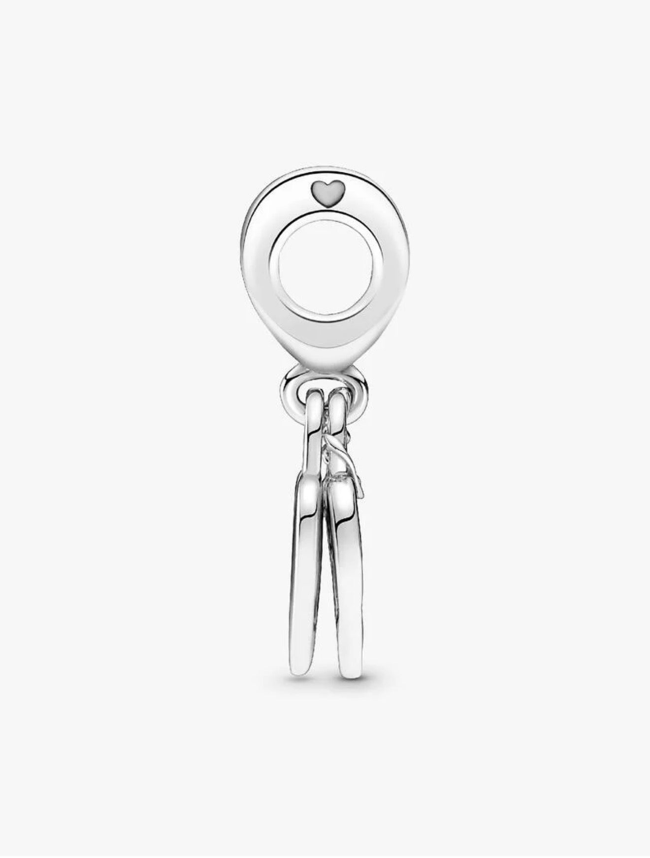 Rose Heart Padlock Dangle Charm