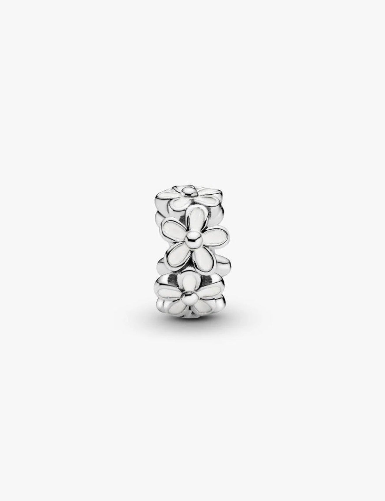 White Daisy Flower Spacer Charm