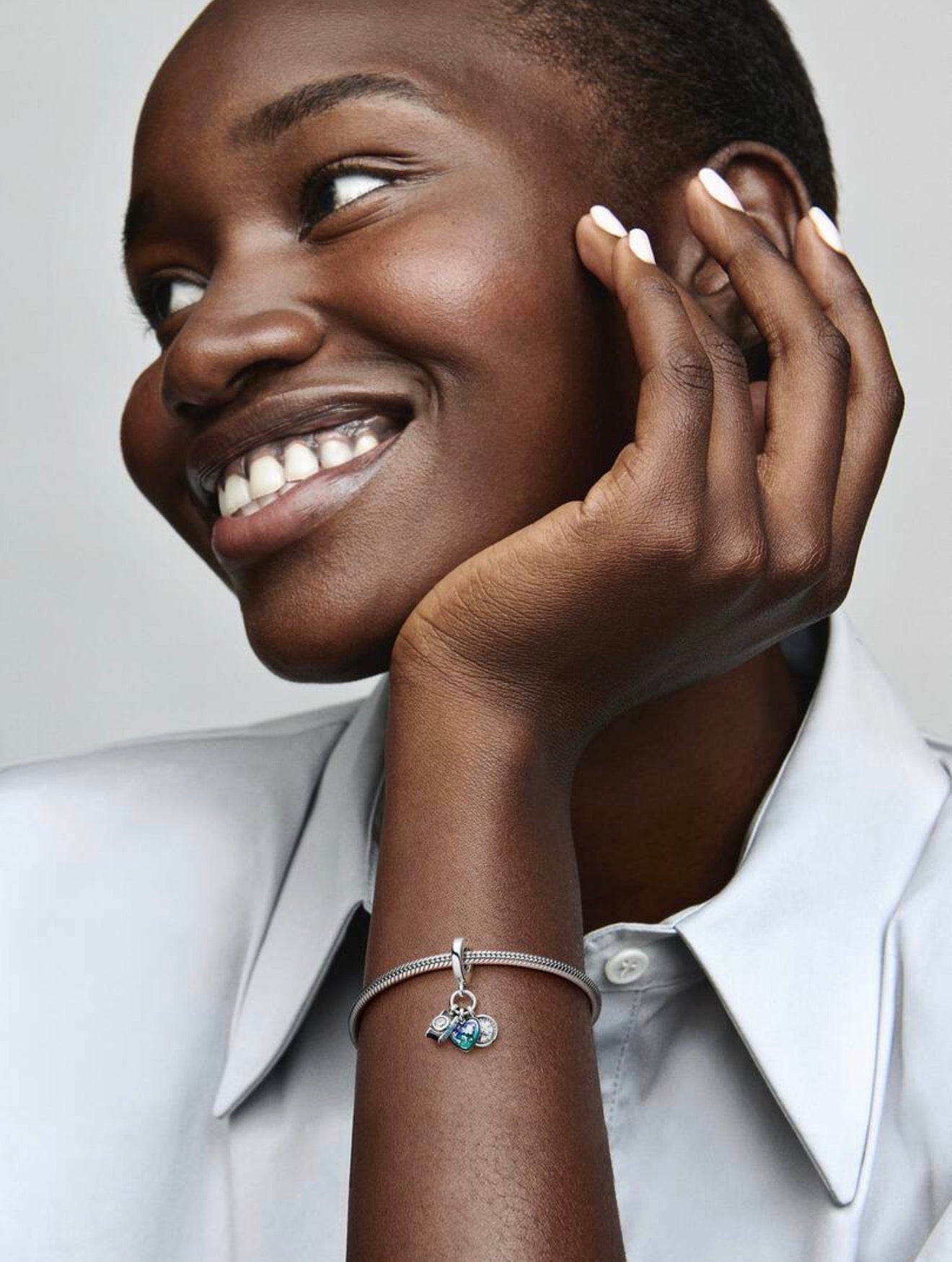 Camera, Heart & Compass Triple Dangle Charm