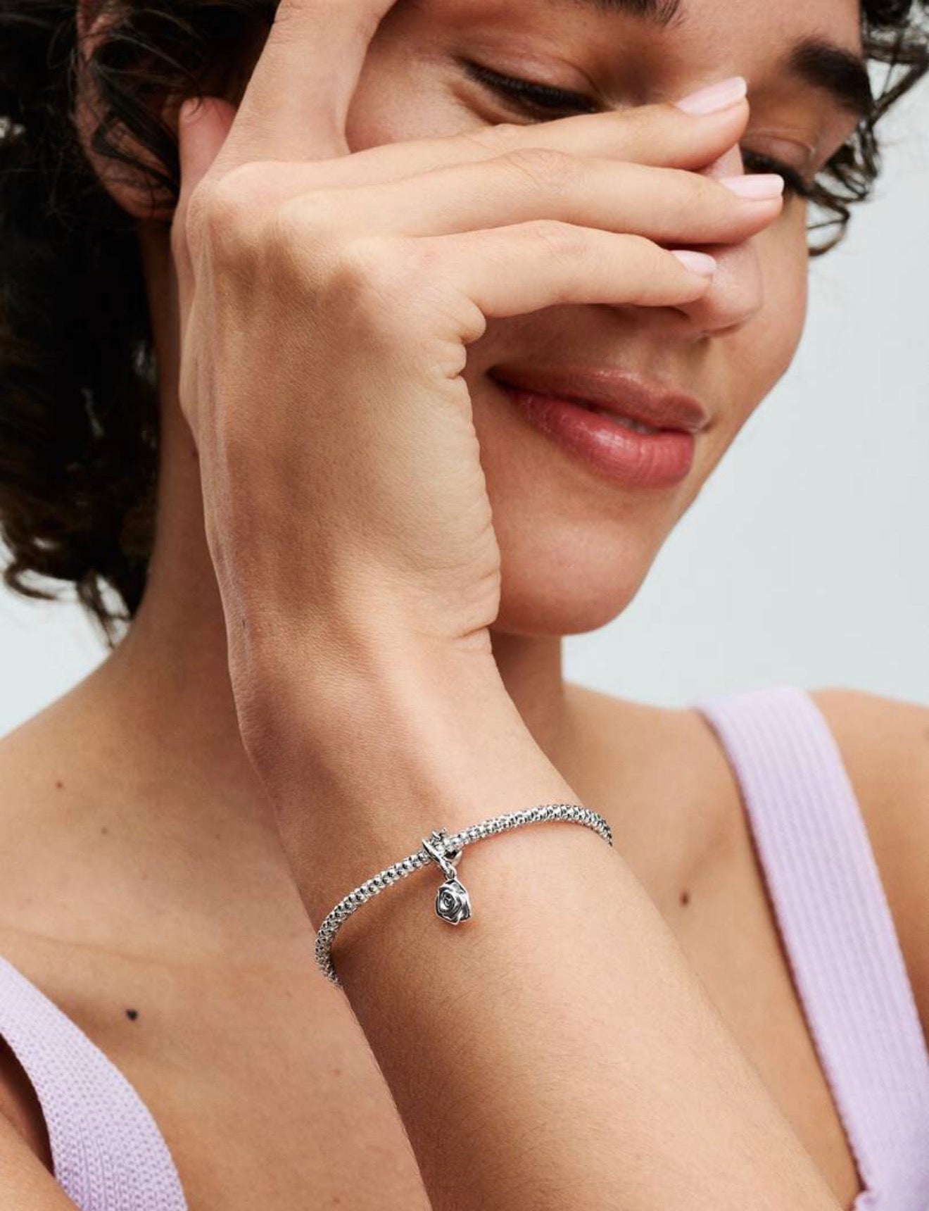 Rose in Bloom Dangle Charm