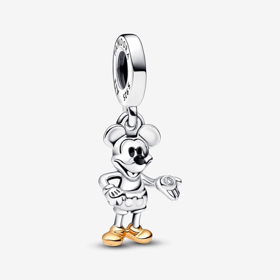 Disney x Pandora 100th Anniversary Mickey Mouse Lab-grown Diamond Dangle Charm