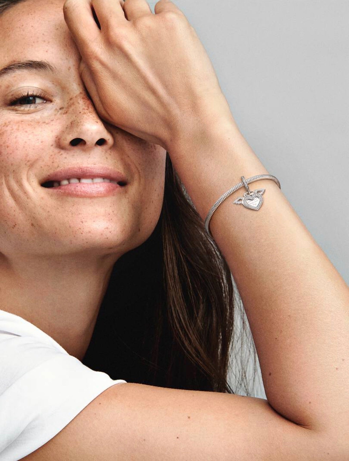 Heart and Angel Wings Dangle Charm