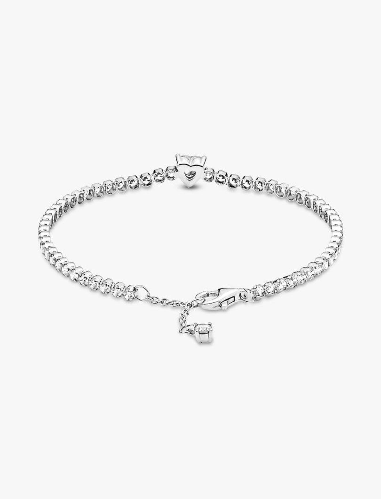 Sparkling Heart Tennis Bracelet