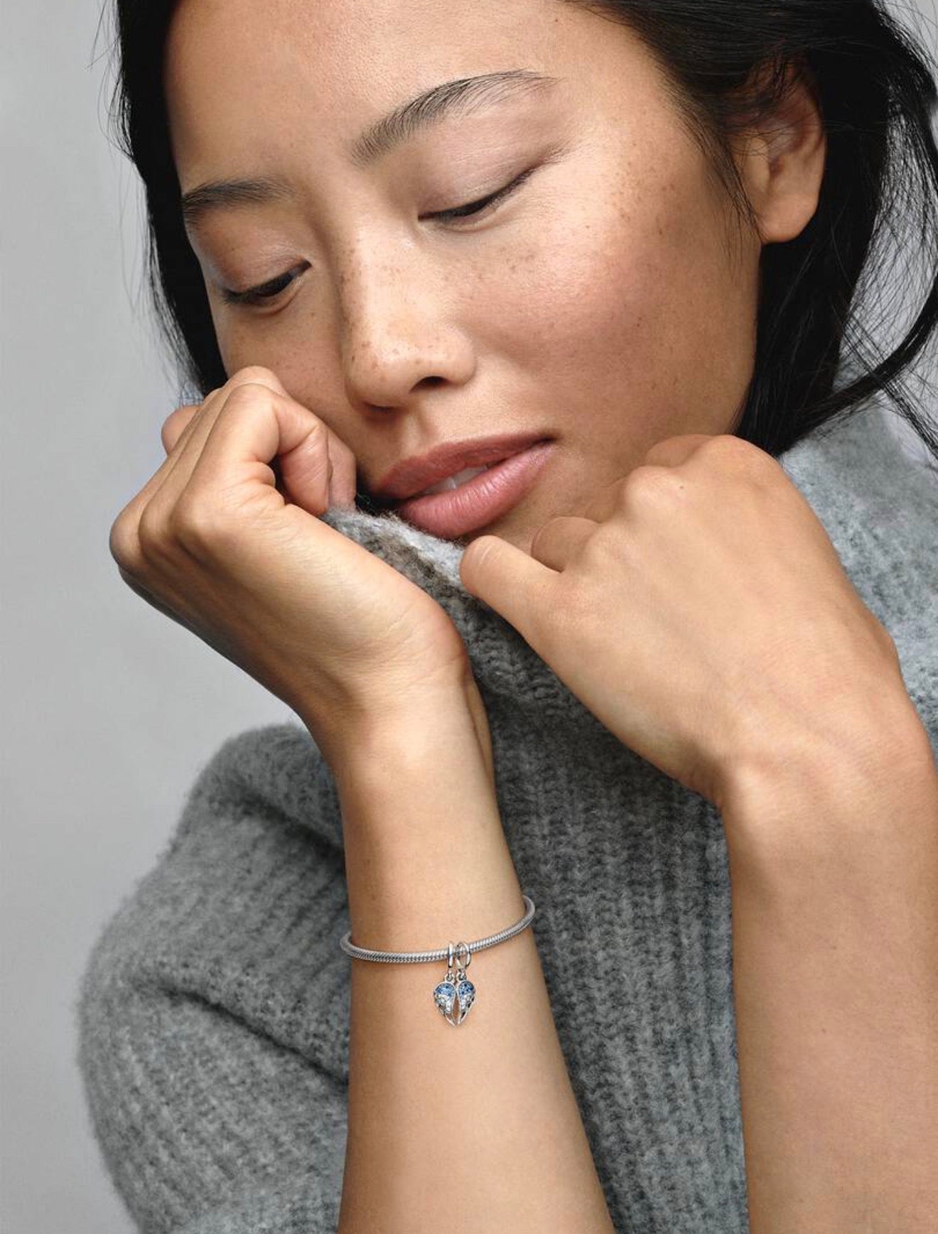 Sparkling Splitable Angel Wings Dangle Charm