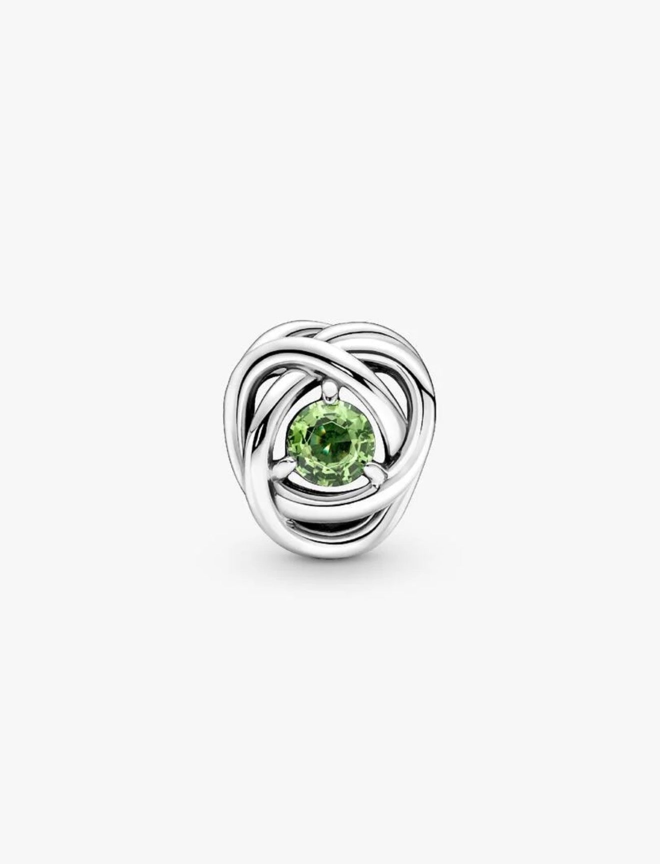 August Spring Green Eternity Circle Charm
