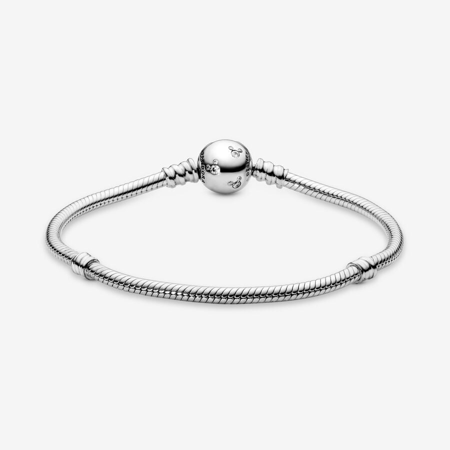Disney x Pandora Moments Sparkling Mickey Mouse & Snake Chain Bracelet