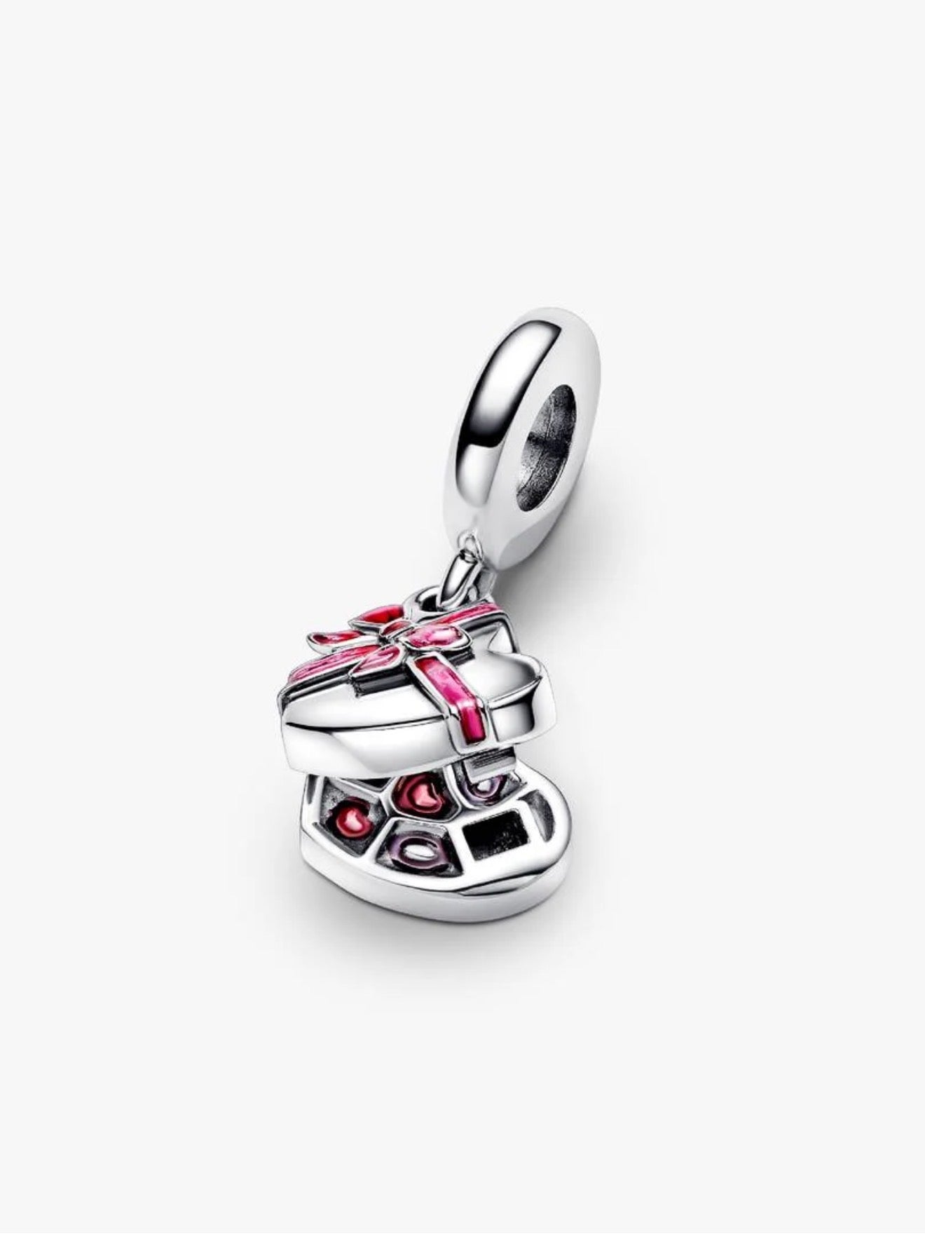Openable Heart Chocolate Gift Box Dangle Charm