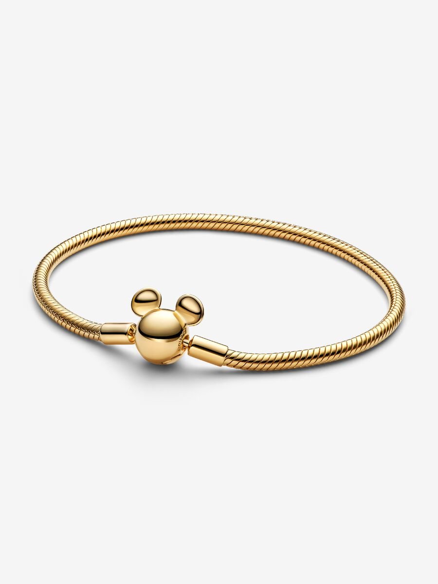 Disney Mickey Mouse Clasp Moments Snake Chain Bracelet