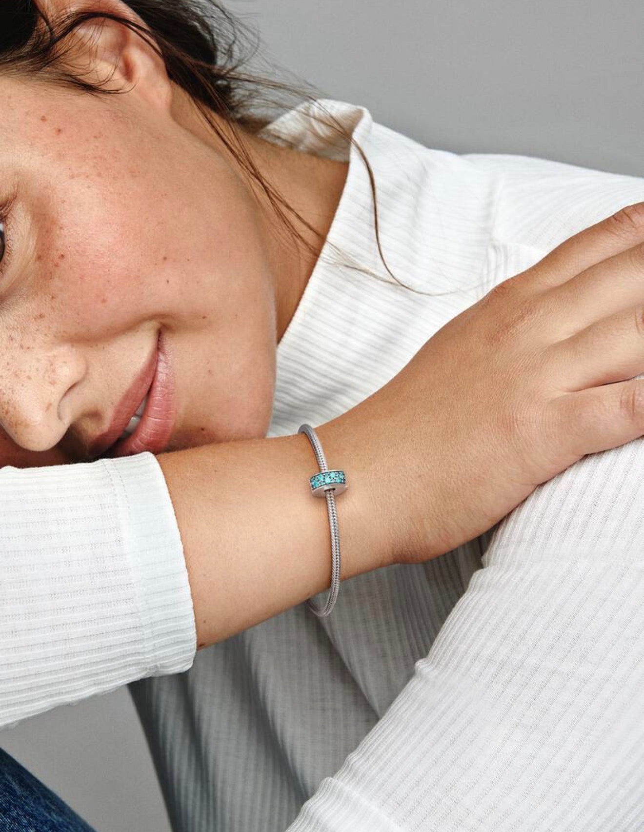 Teal Pavé Clip Charm