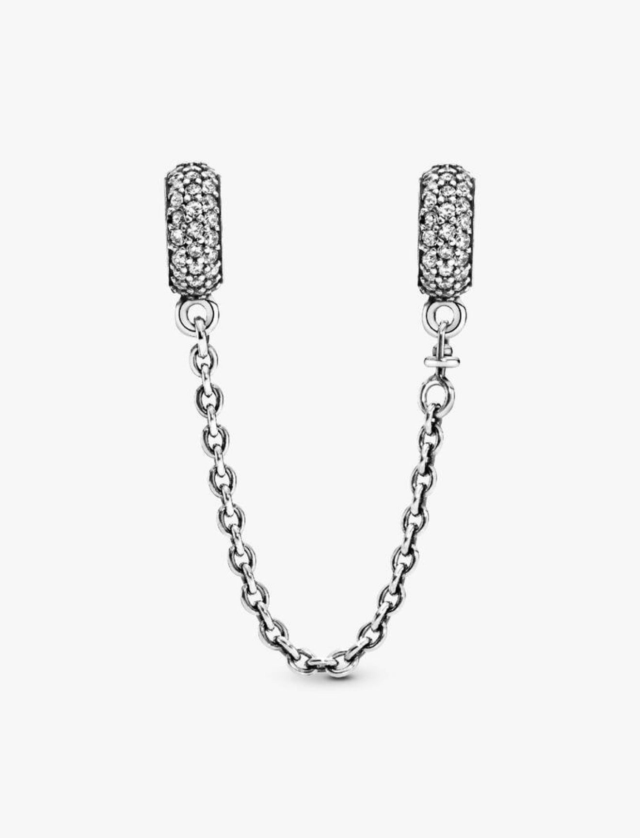 Sparkling Pavé Safety Chain Charm