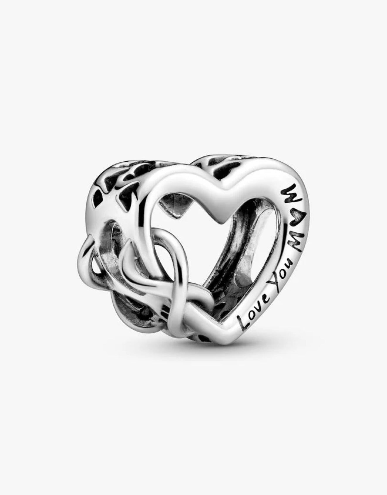 Love You Mom Infinity Heart Charm