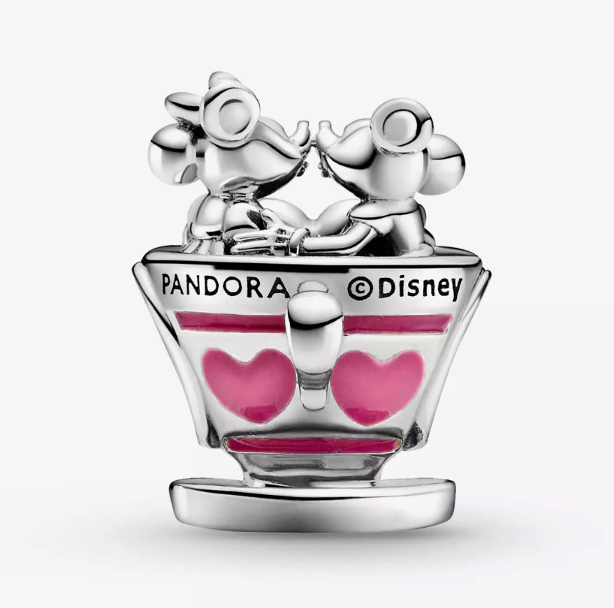 Disney x Pandora Mickey Mouse and Minnie Mouse Teacup Charm