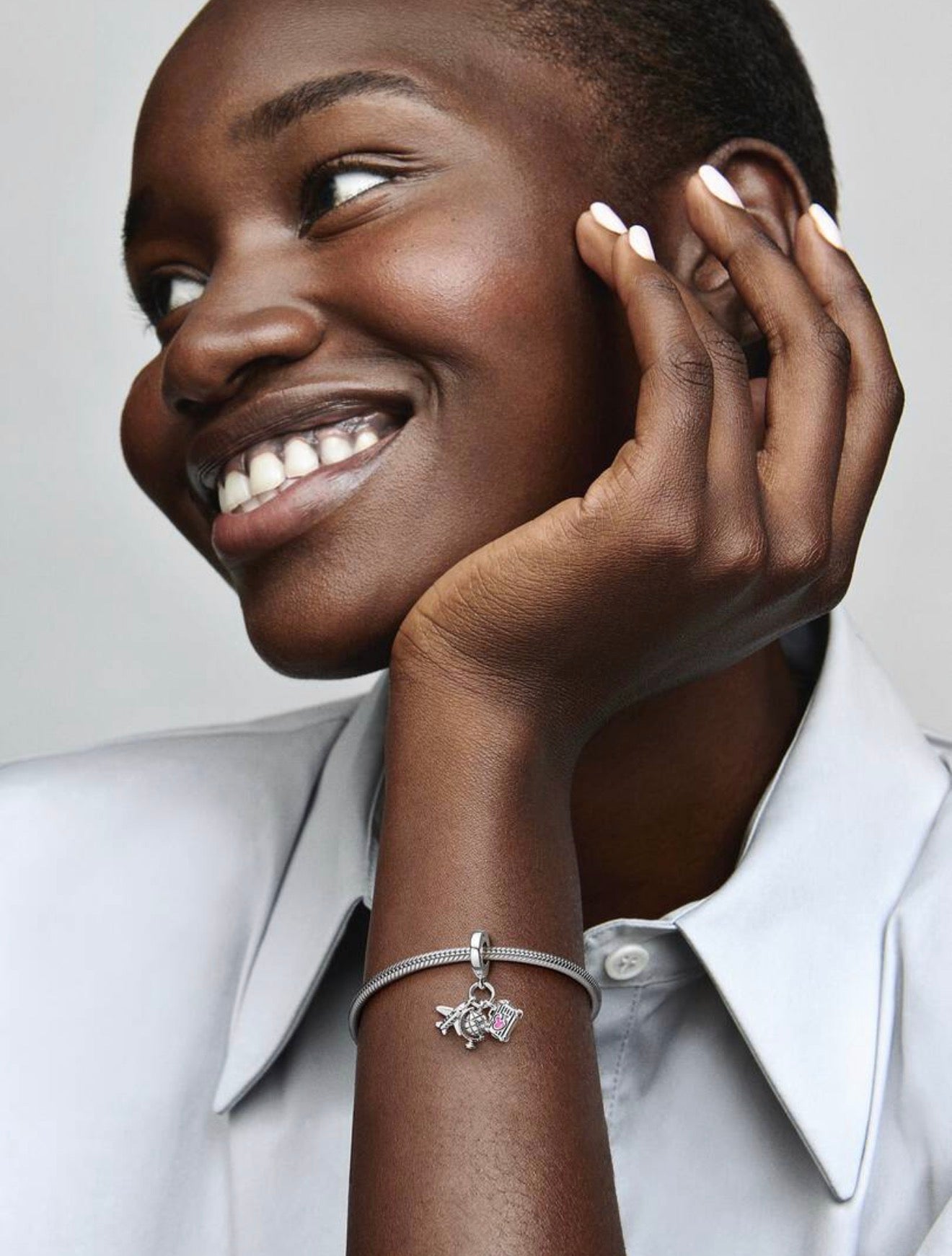 Pandora Airplane, Globe & Suitcase Dangle Charm