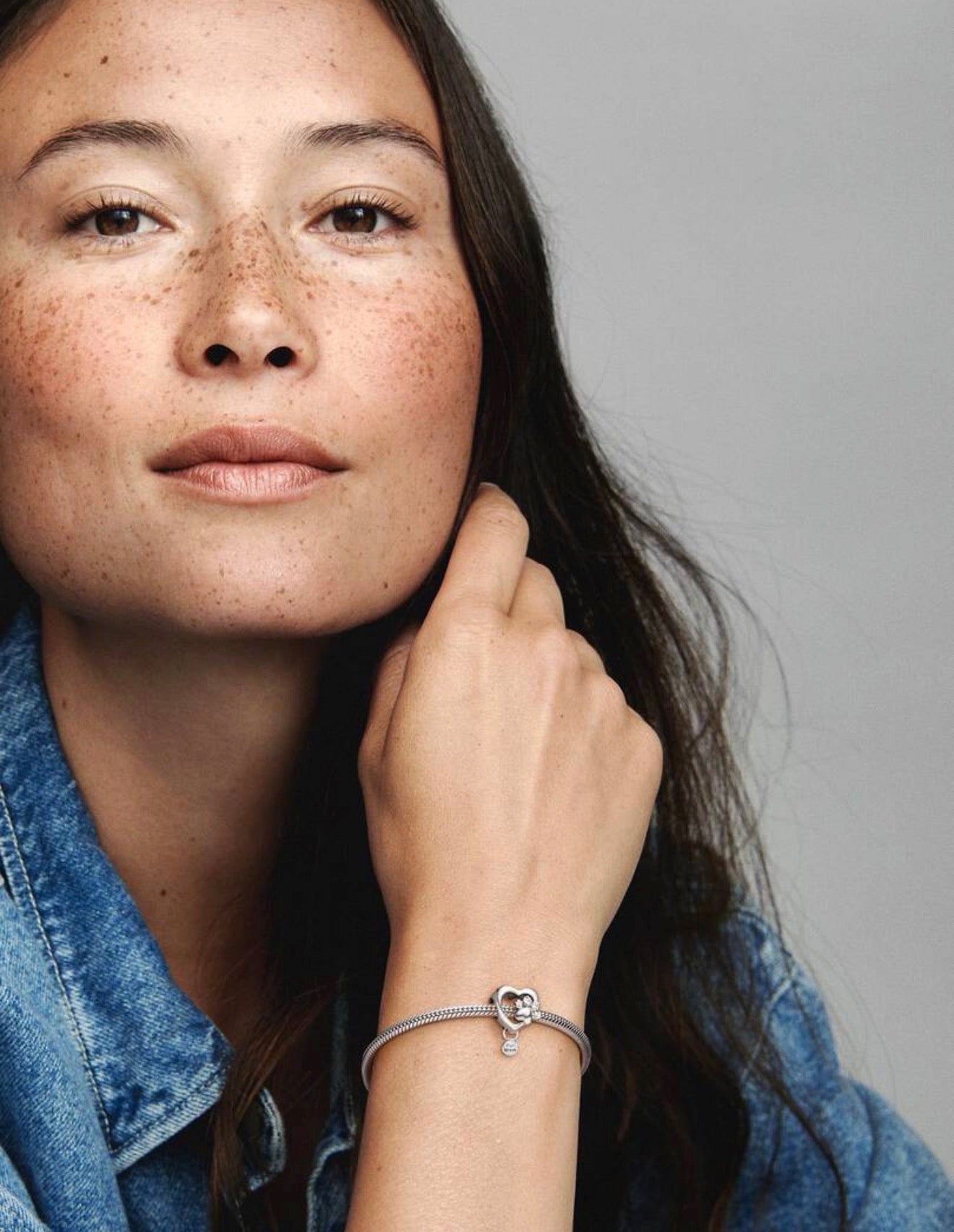 Sparkling Paw Print & Heart Charm