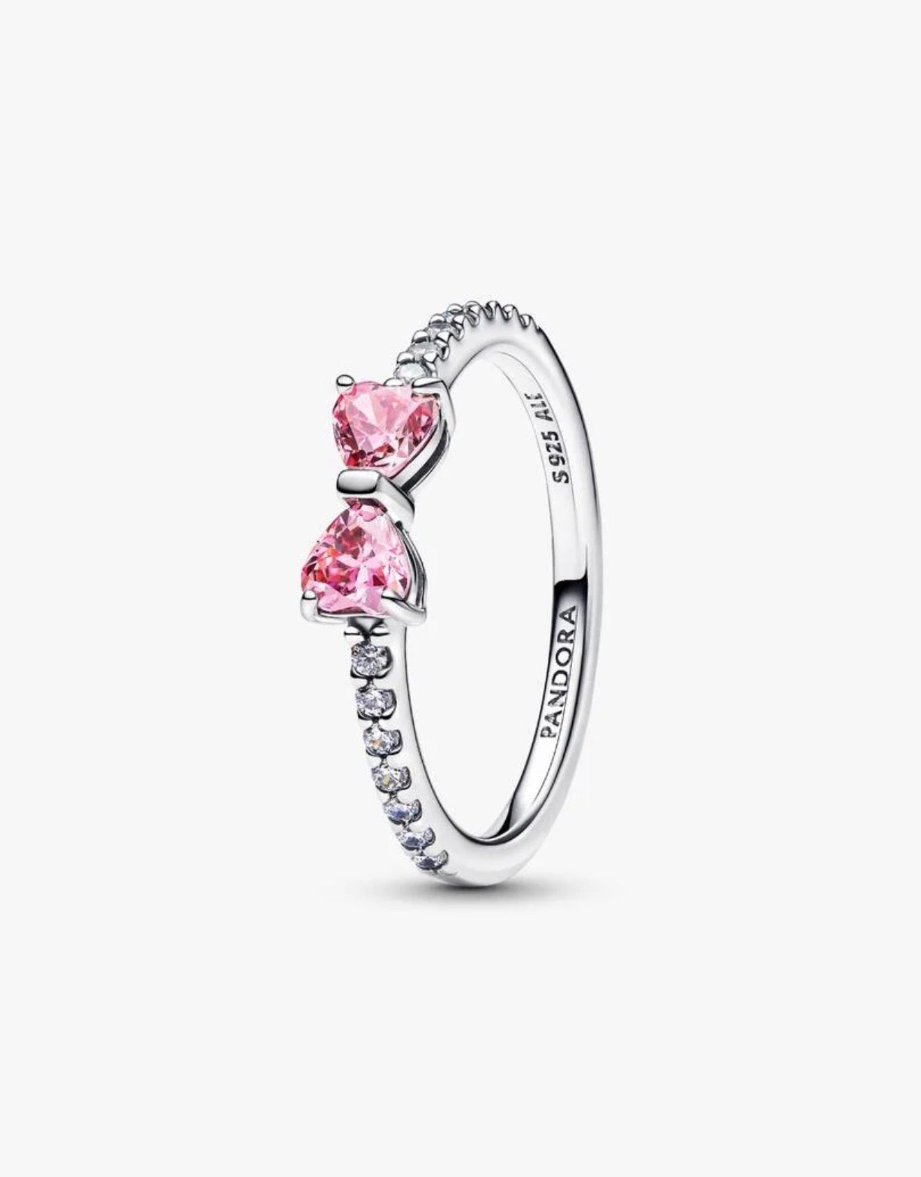 Sparkling Pink Bow Ring