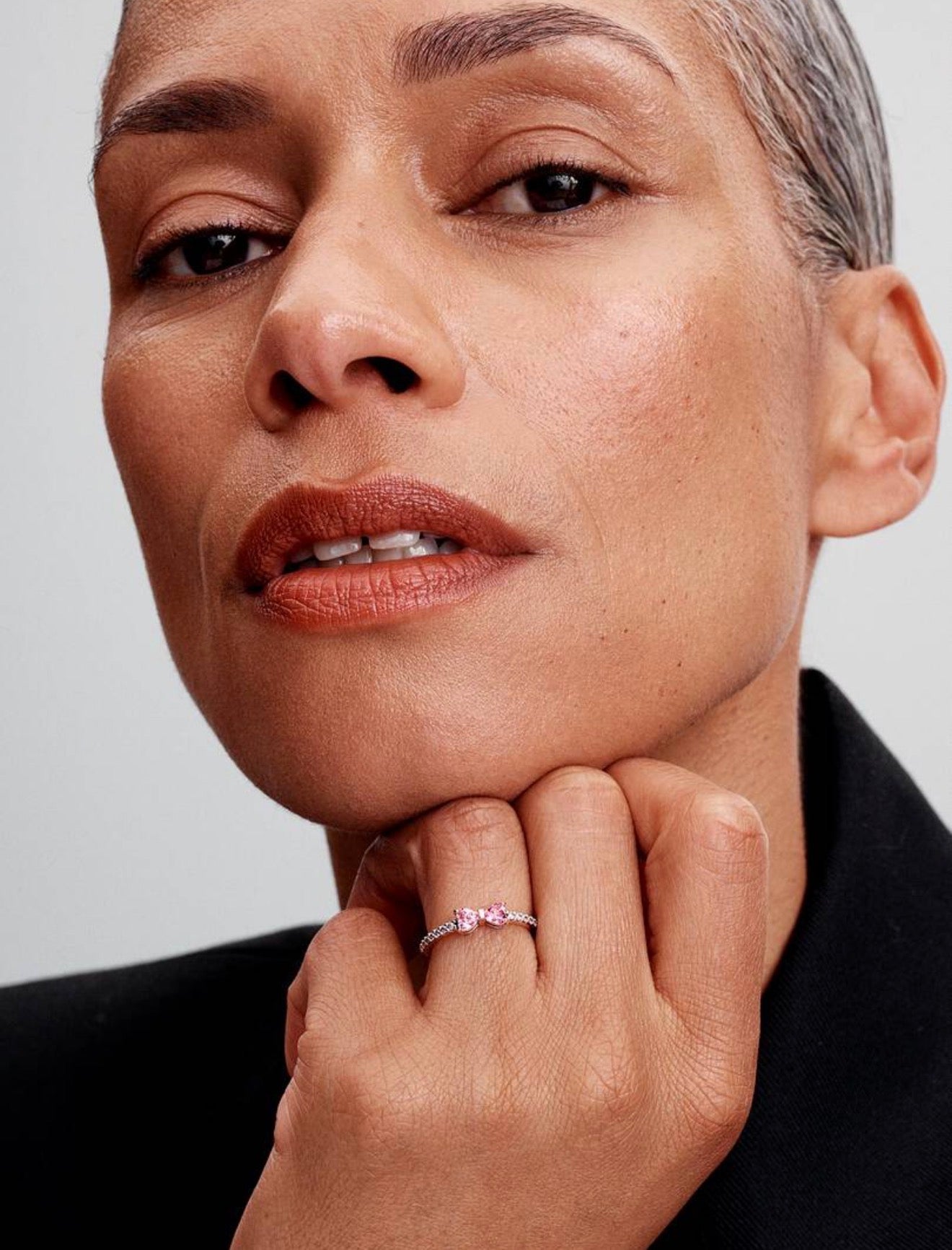 Sparkling Pink Bow Ring