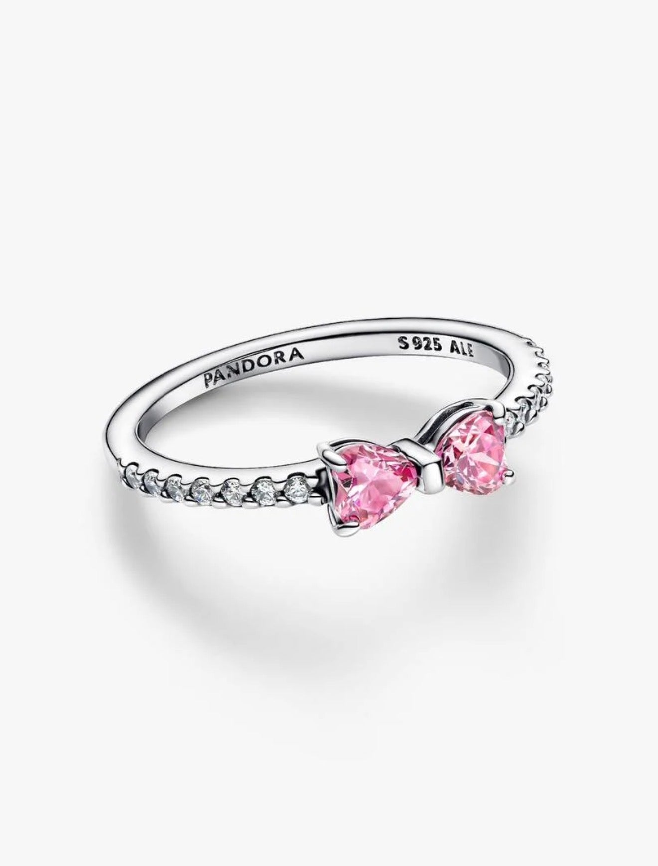 Sparkling Pink Bow Ring
