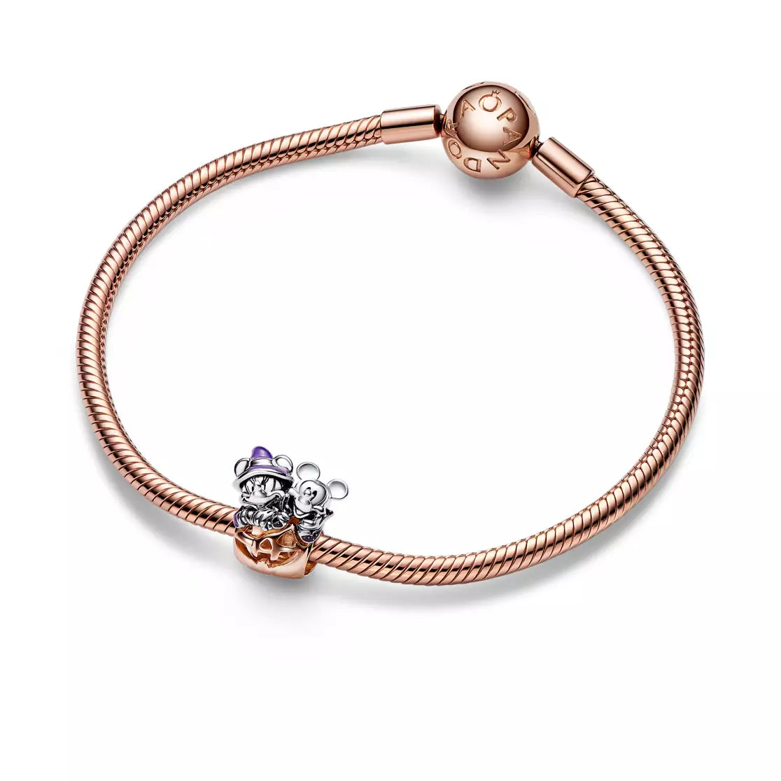 Disney x Pandora Mickey Mouse & Minnie Mouse Halloween Pumpkin Charm