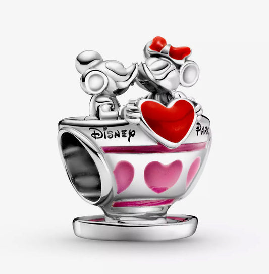 Disney x Pandora Mickey Mouse and Minnie Mouse Teacup Charm