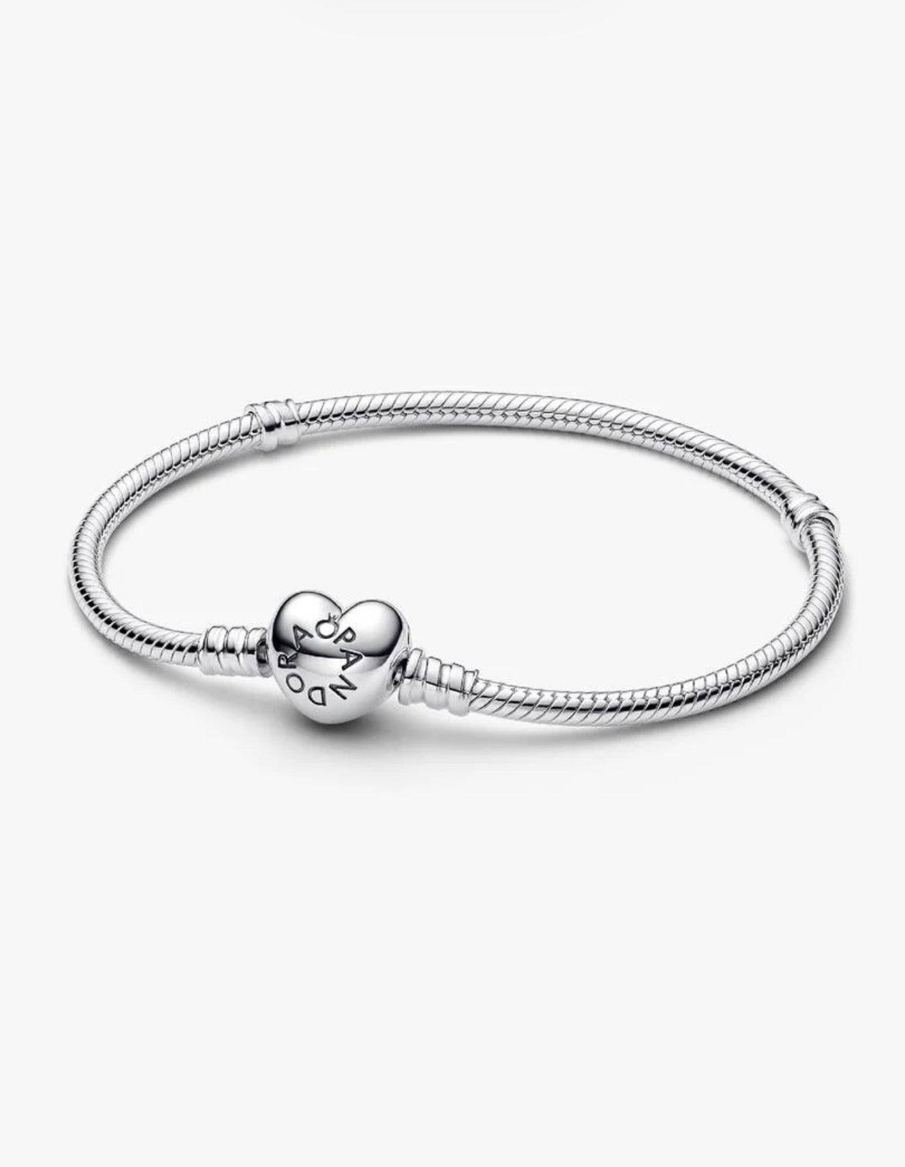 Pandora Moments Heart & Snake Chain Bracelet