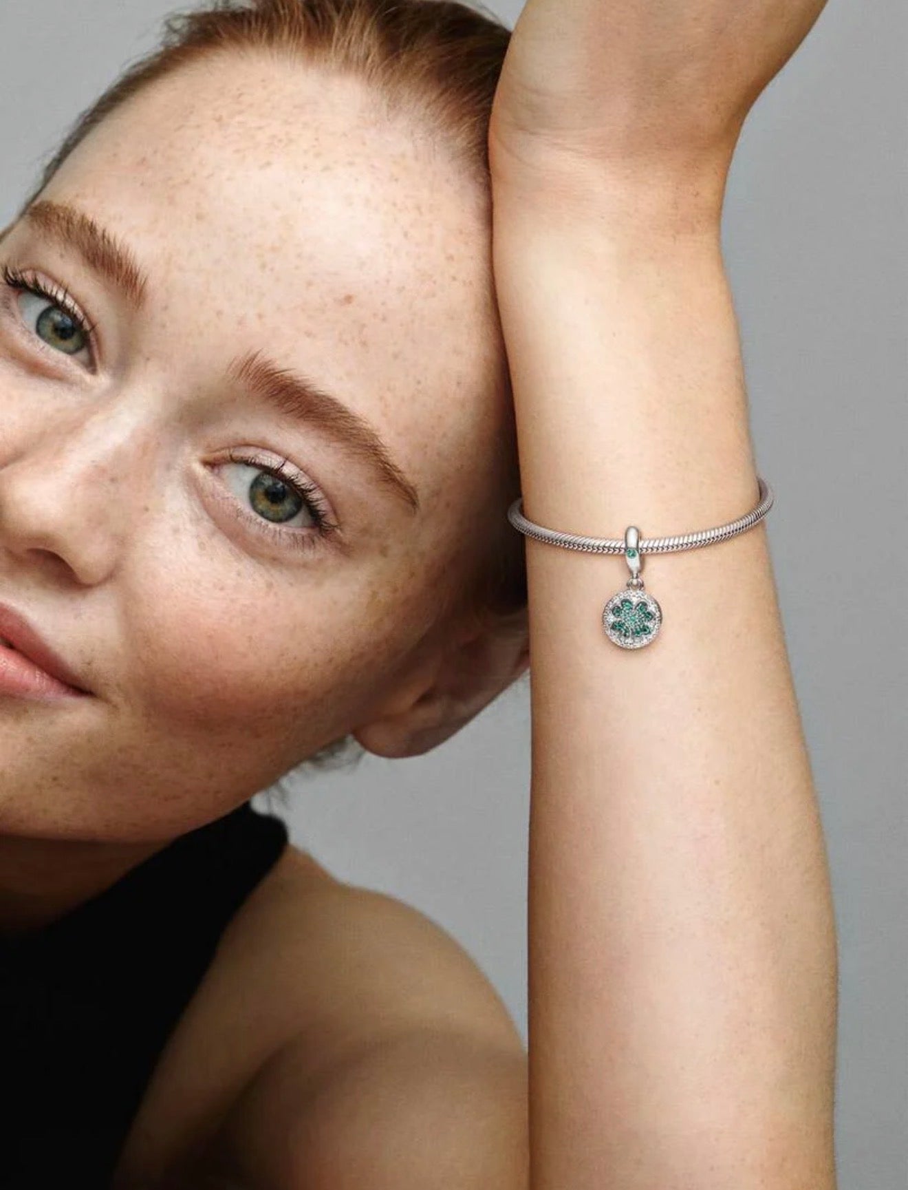 Lucky Four Leaf Clover Dangle Charm