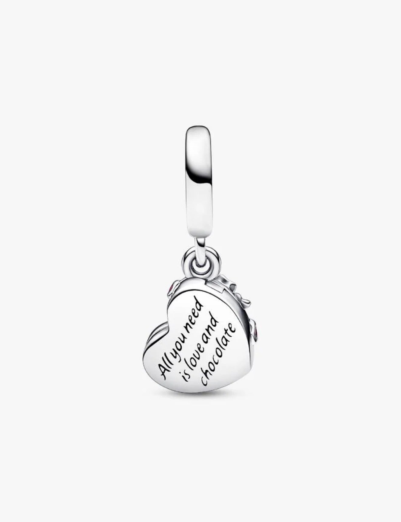 Openable Heart Chocolate Gift Box Dangle Charm