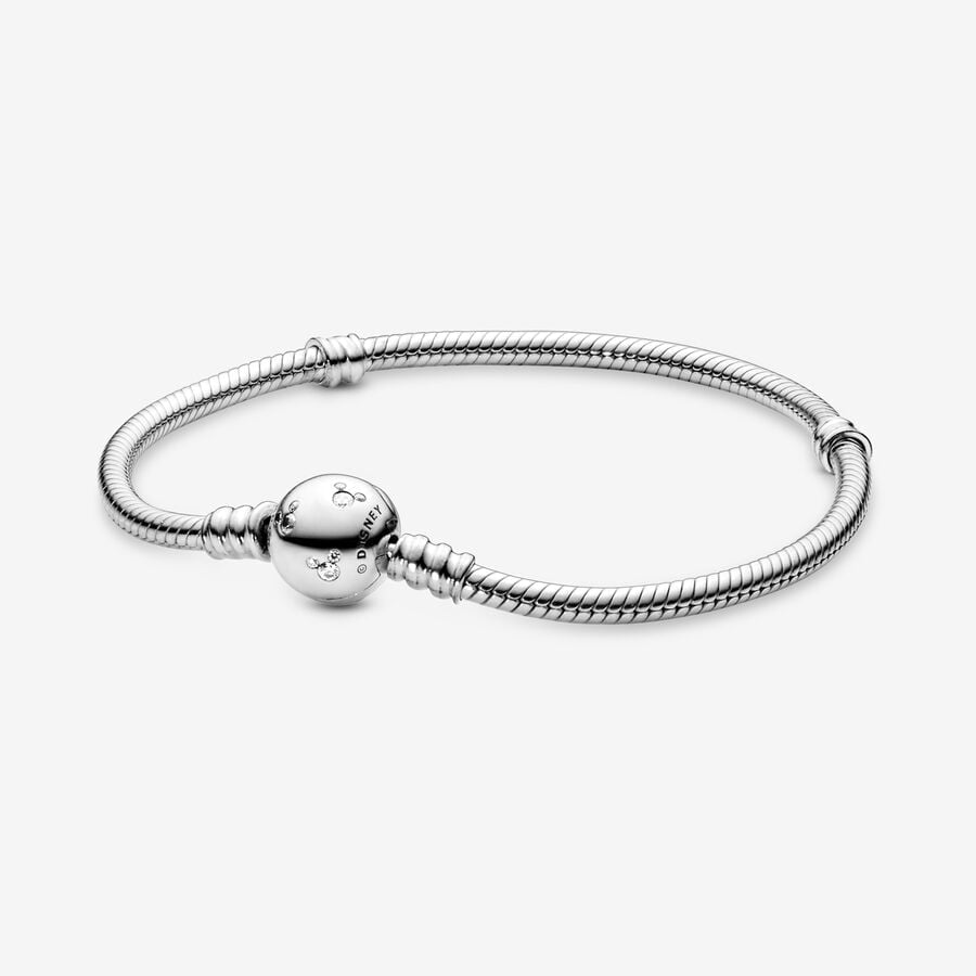 Disney x Pandora Moments Sparkling Mickey Mouse & Snake Chain Bracelet
