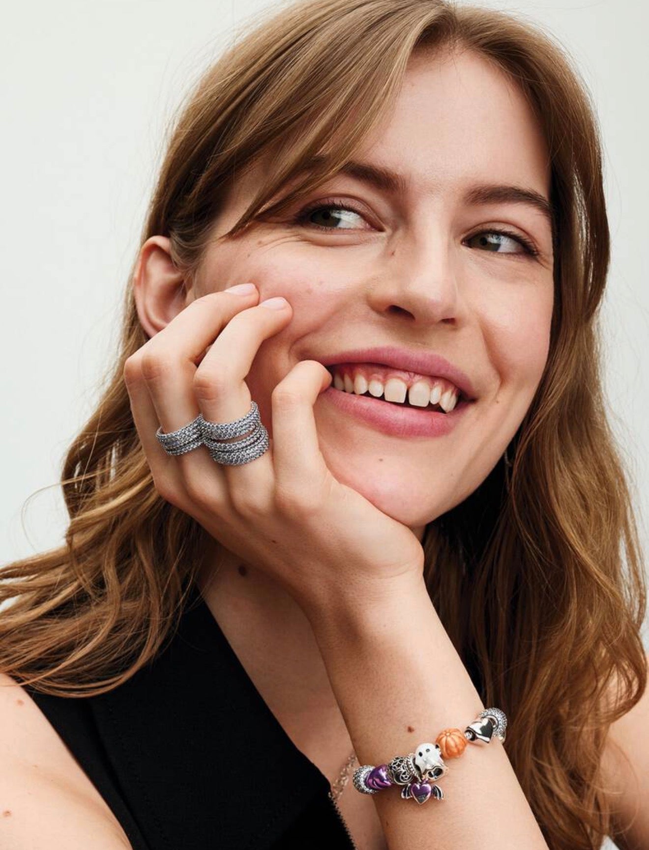 Openwork Sun, Stars & Moon Charm