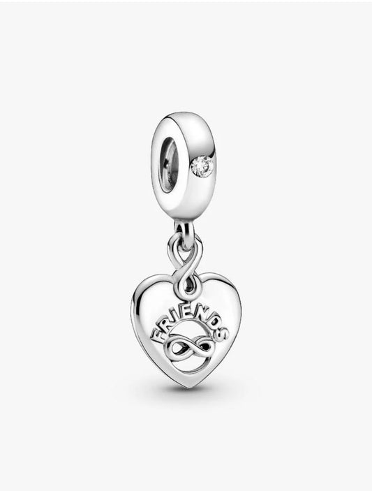 Friends Forever Heart Dangle Charm