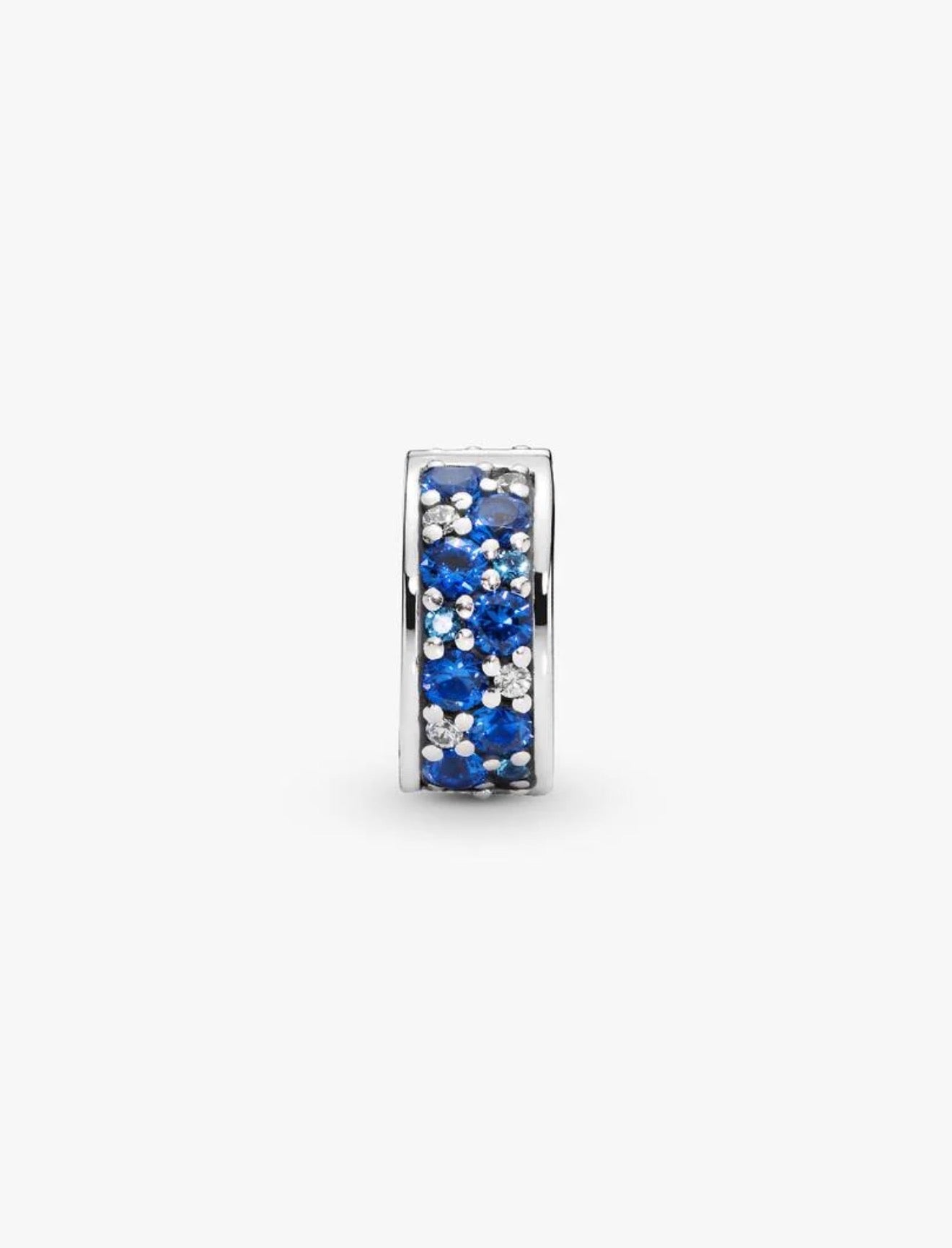 Blue Pavé Clip Charm