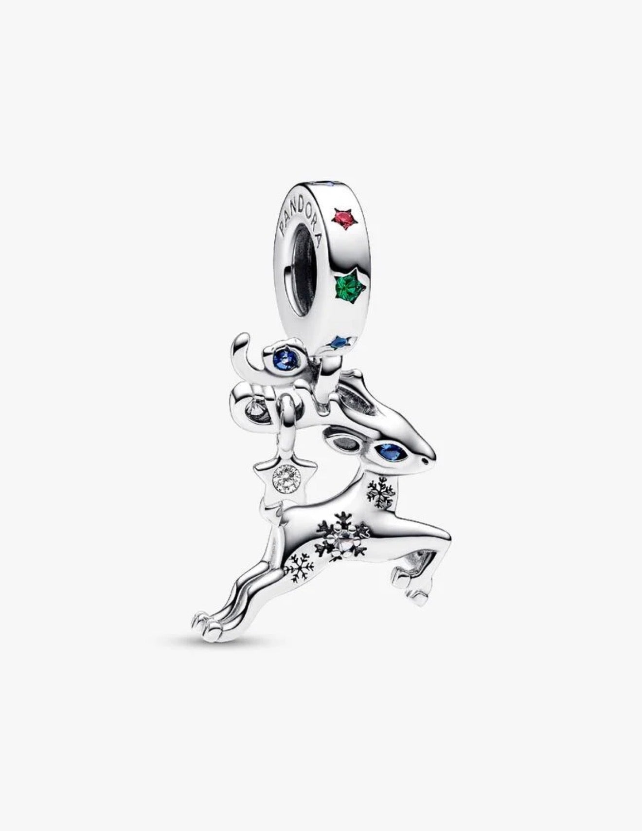 Magical Christmas Reindeer Dangle Charm