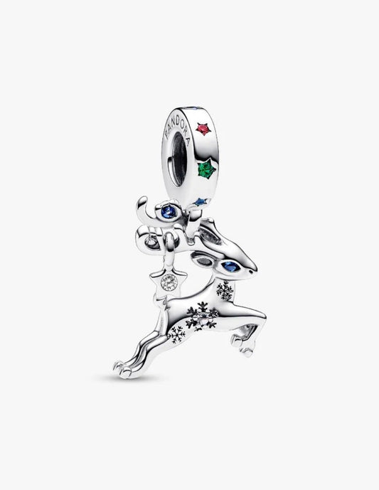 Magical Christmas Reindeer Dangle Charm