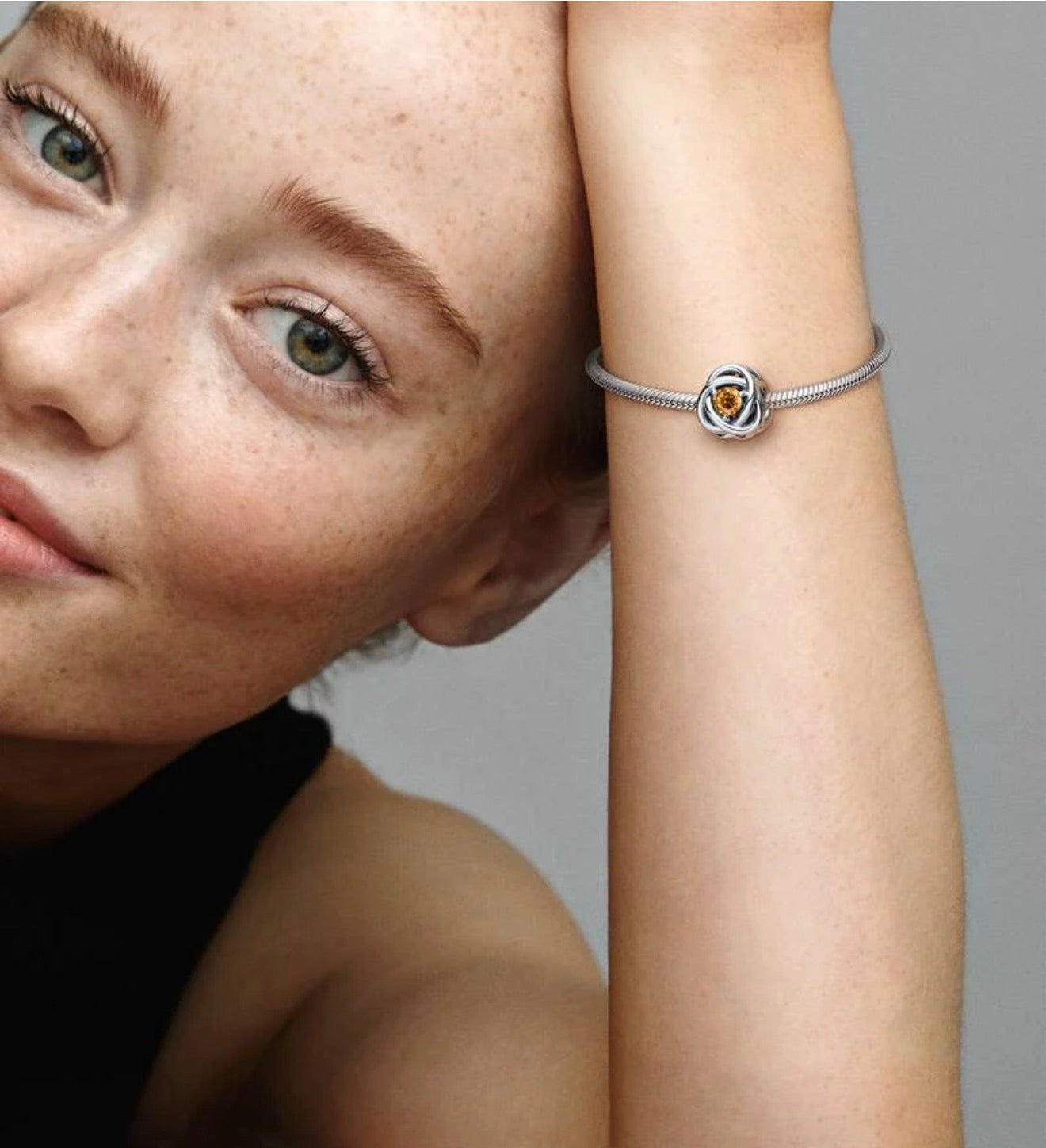 November Honey Eternity Circle Charm