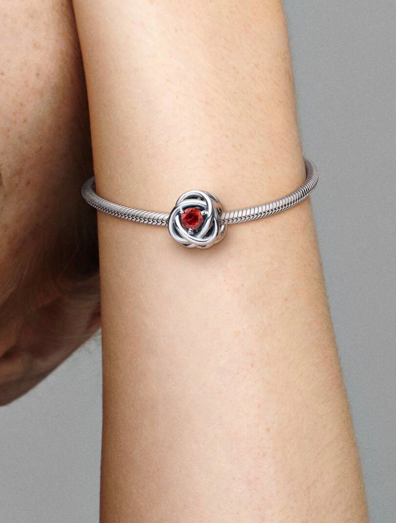 July True Red Eternity Circle Charm