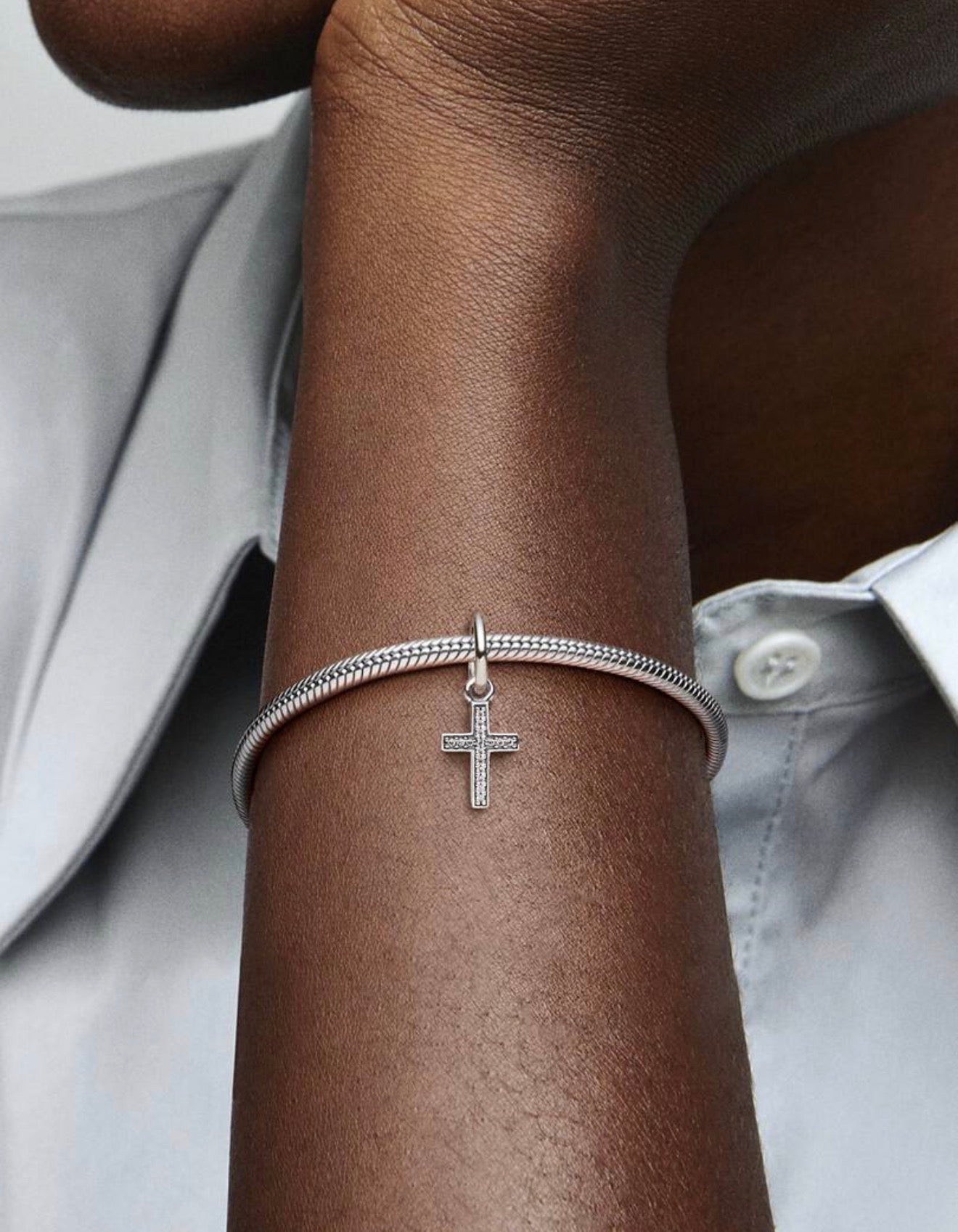 Sparkling Cross Dangle Charm