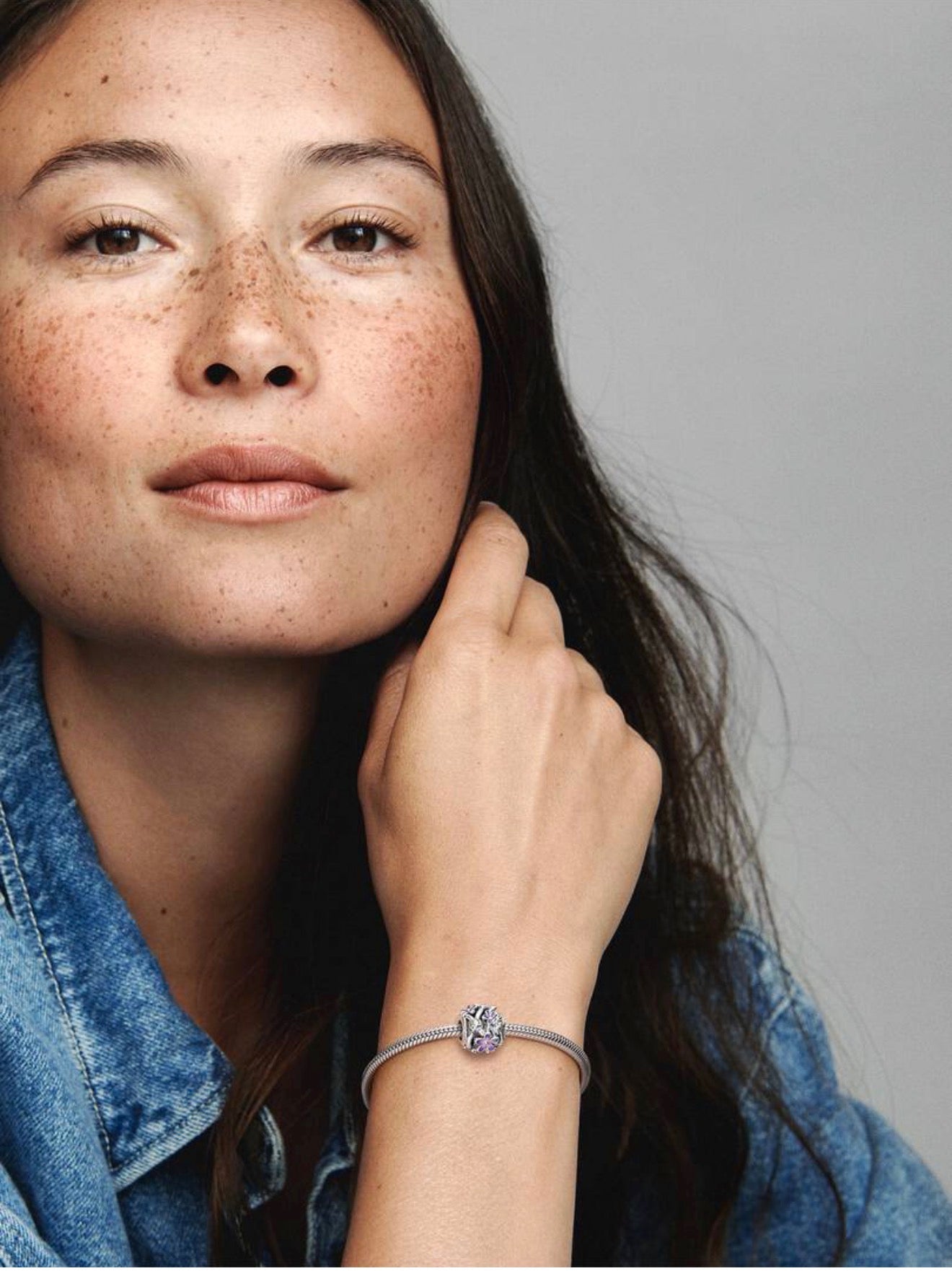 Openwork Purple Daisy Charm