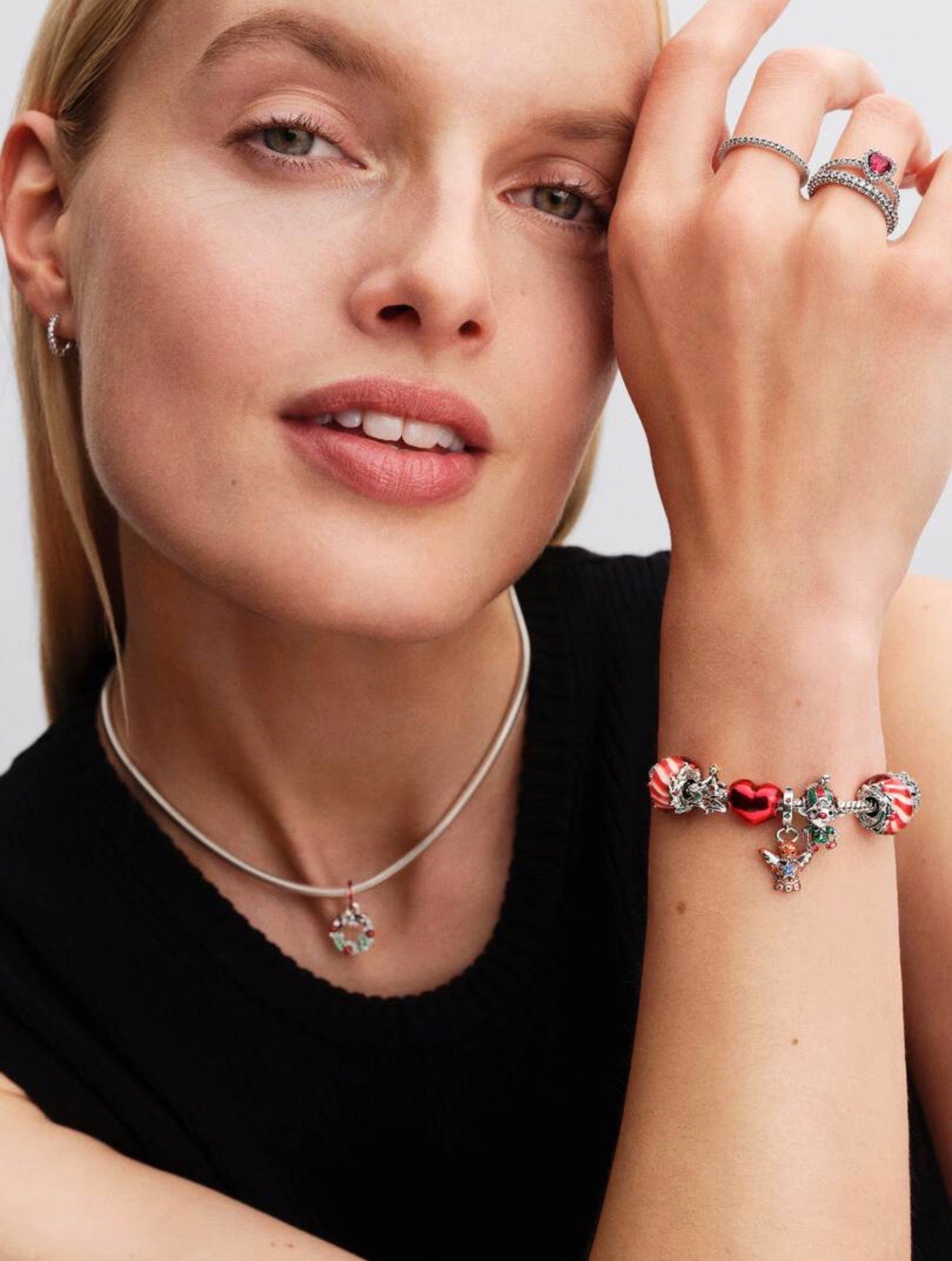 Holiday Wreath Double Dangle Charm